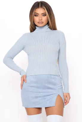 Be Yourself Sweater Top - Blue