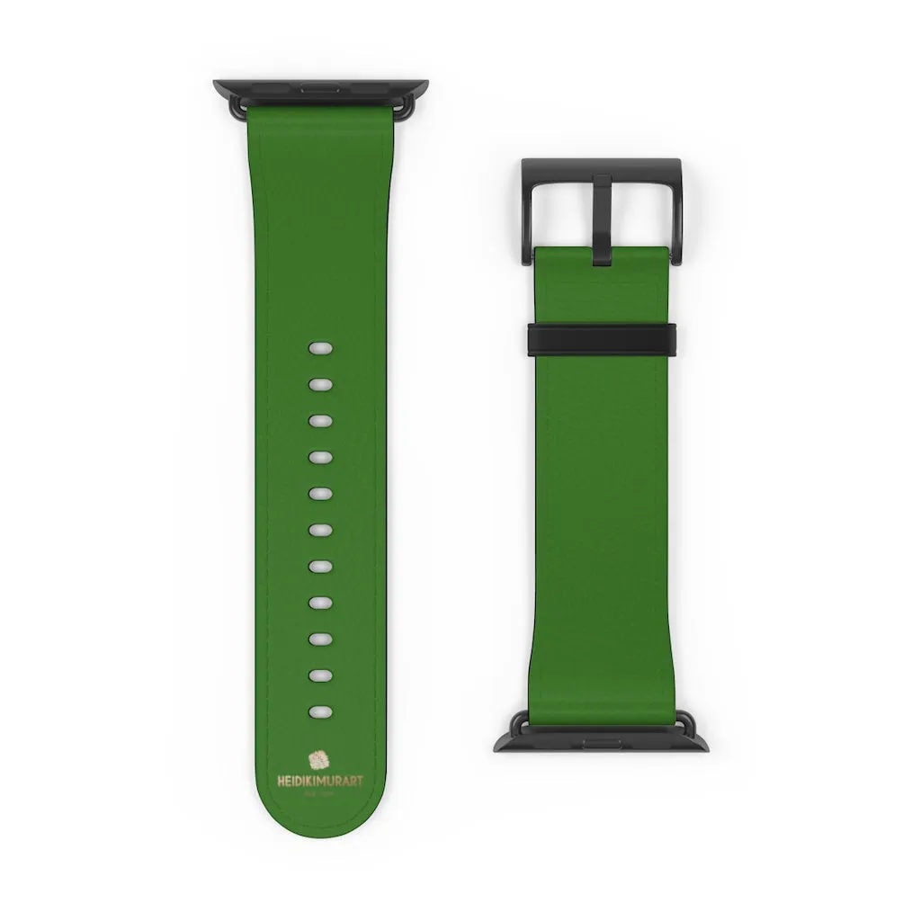 Emerald Green Apple Watch Band, 38mm/42mm Solid Color Best Watch Band- Made in USA