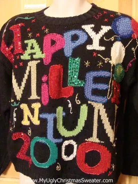 Happy New Years Holiday Sweater  2000