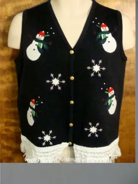 Jolly Winter Snowmen Ugly Christmas Jumper Vest