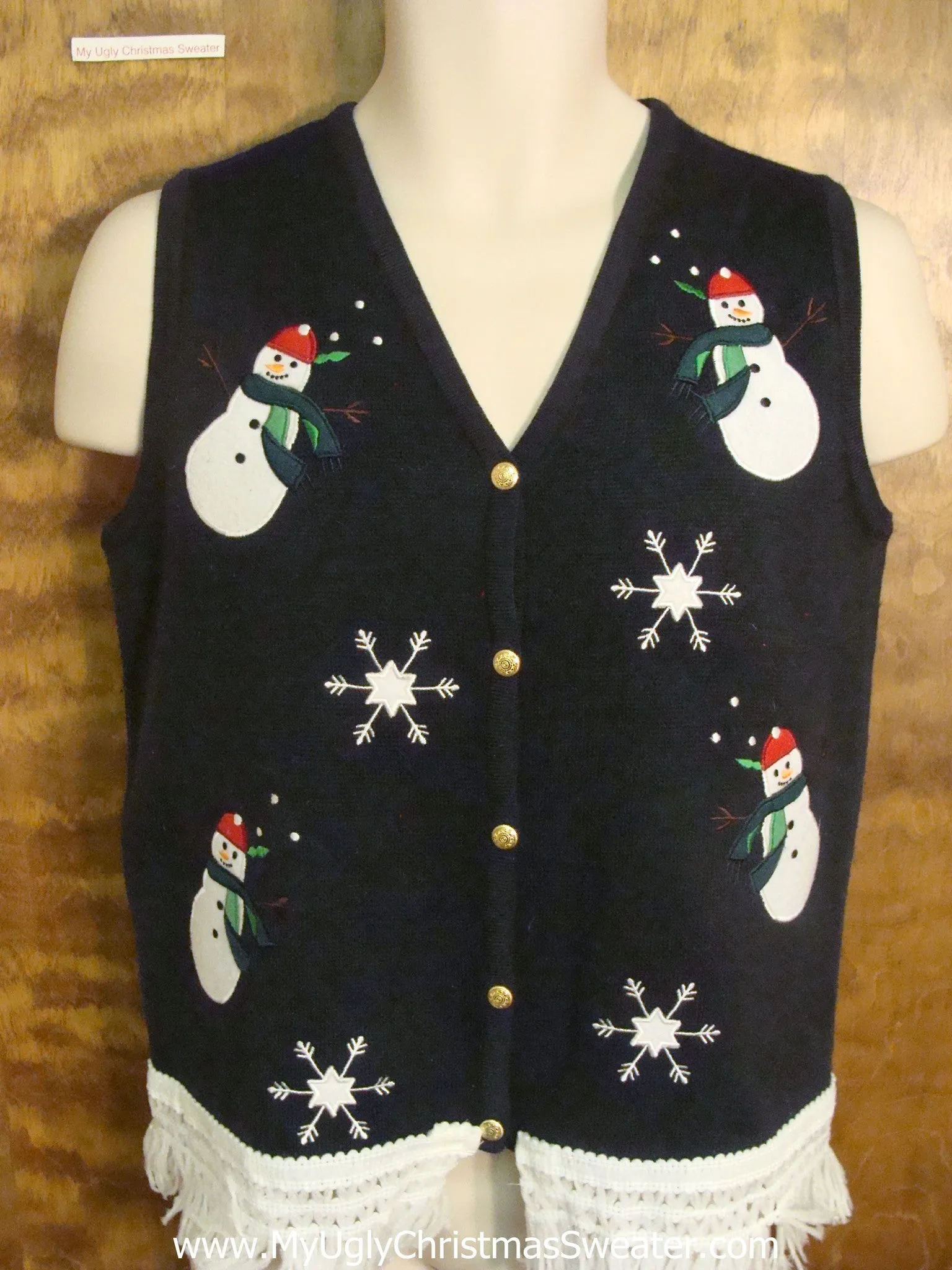 Jolly Winter Snowmen Ugly Christmas Jumper Vest