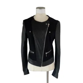 Leather & Fabric Jacket - M