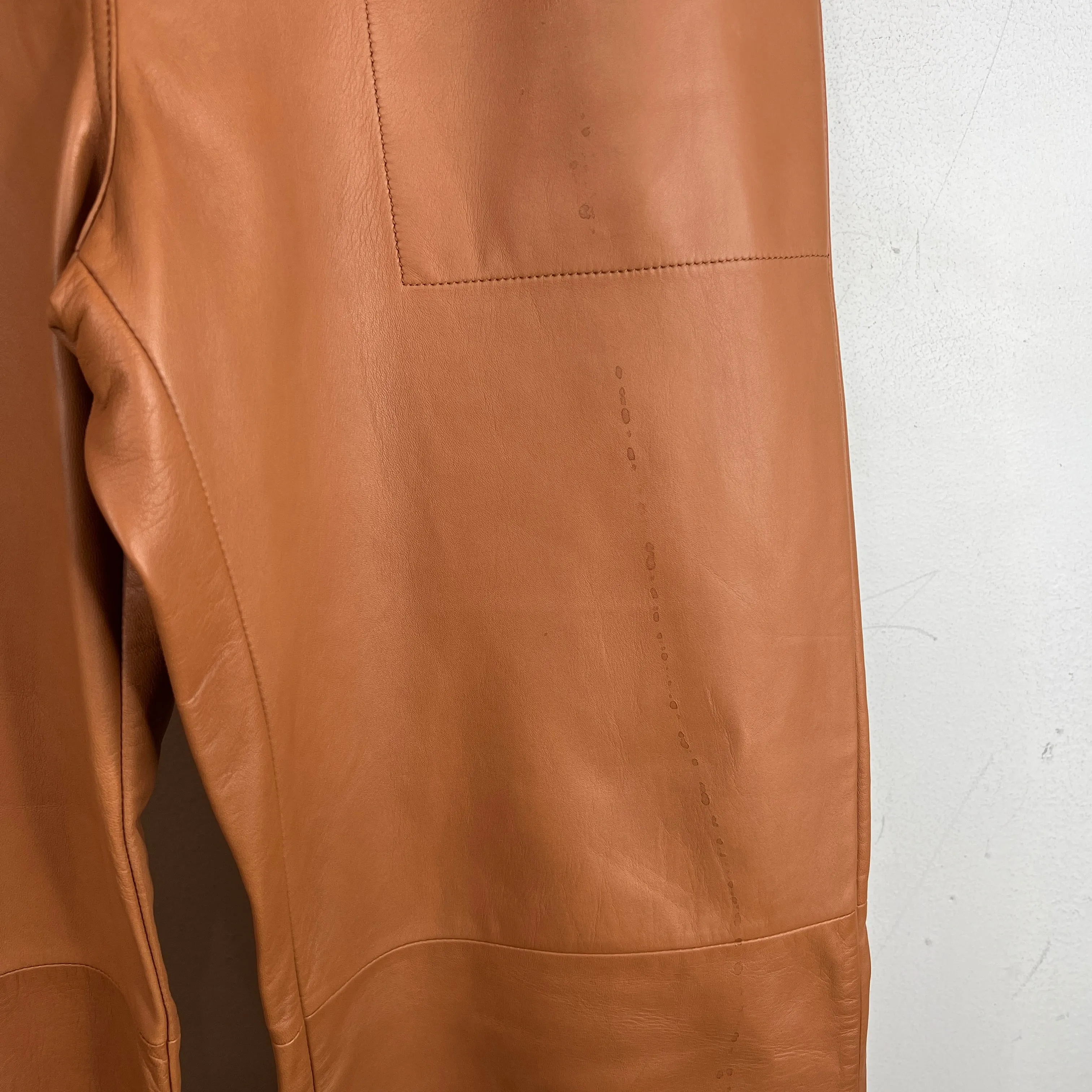Loewe Tan Leather Pants