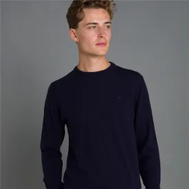 Magee - Lunnaigh, Lambswool Crew Knit, Navy