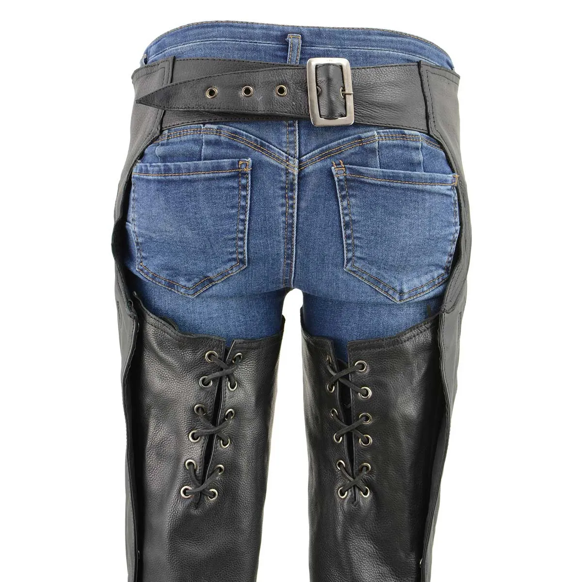 Milwaukee Leather Women's Black Premium Leather Motorcycle Rider