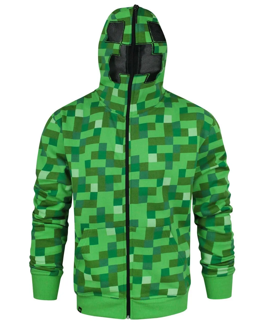 Minecraft Creeper Full Face Men's Hoodie