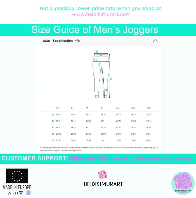 Mint Green Men's Joggers, Green Solid Color Joggers Athletic Gym Slim-Fit Pants For Men-Made in USA/EU/MX