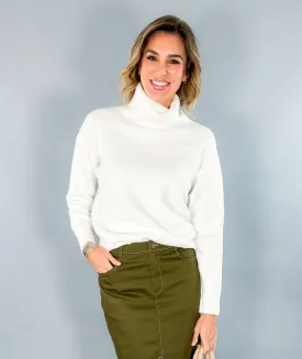 Nation White Turtleneck Sweater