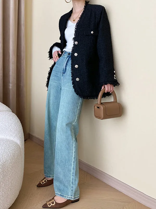 Solid Color Long Sleeves Skinny V-Neck Sweater Pullovers Knitwear