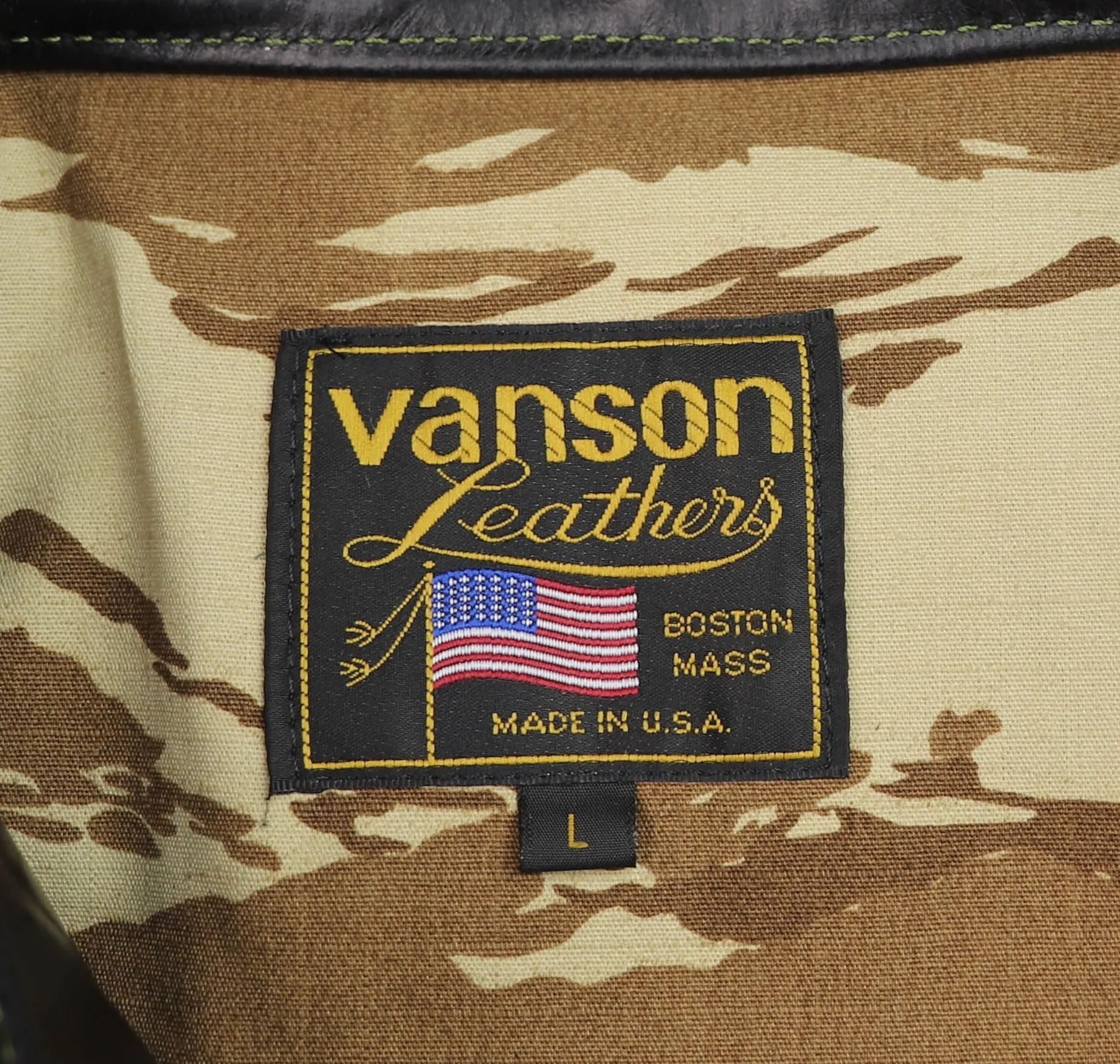 Vanson Agent X Slim Fit Cafe Racer, Black Bainbridge, size Large