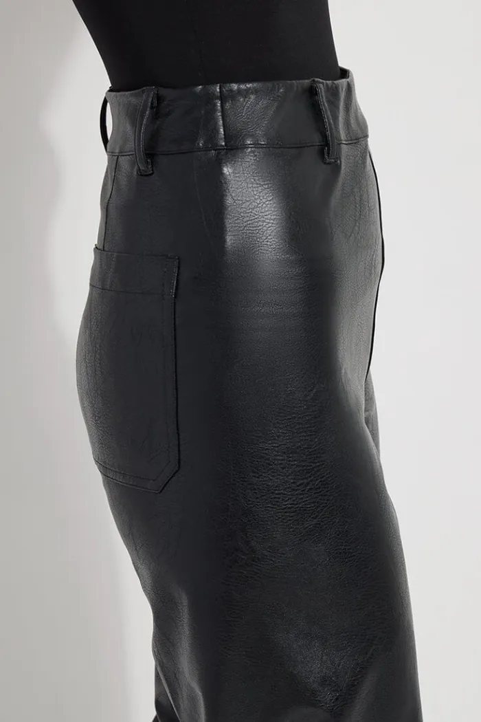 Vegan Leather Wide Leg Pant